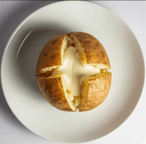 Baked Potato With Mozzarella 