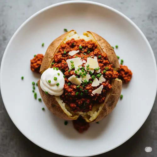 Baked Potato With Bolgnese 