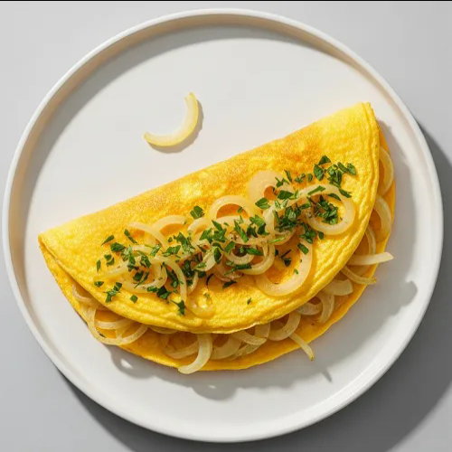 Onion Omelette & Chips 