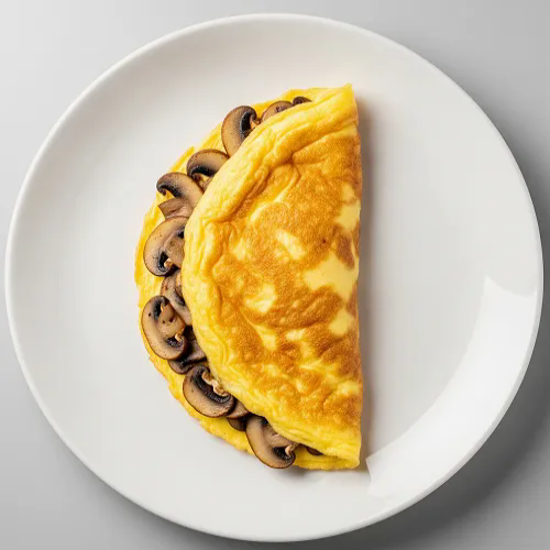 Mushroom Omelette & Chips 