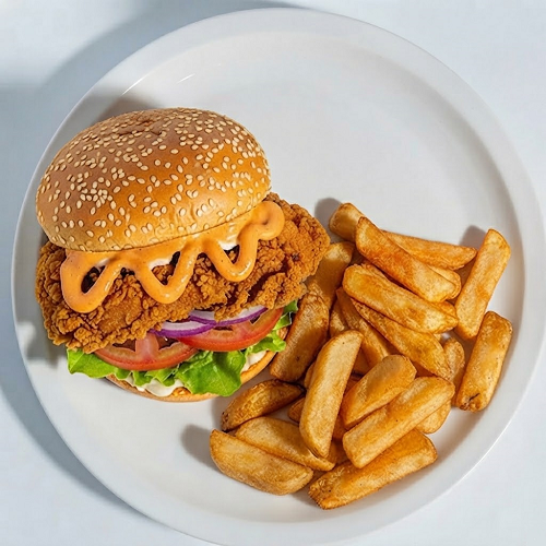 1/4lb Chickenburger With Chips 